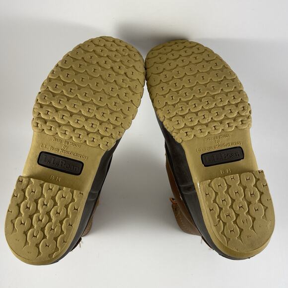 LL Bean Bean Boots 8” Duck Boots Womens Size 6 M (BM) Brown Leather Waterproof - Picture 10 of 10